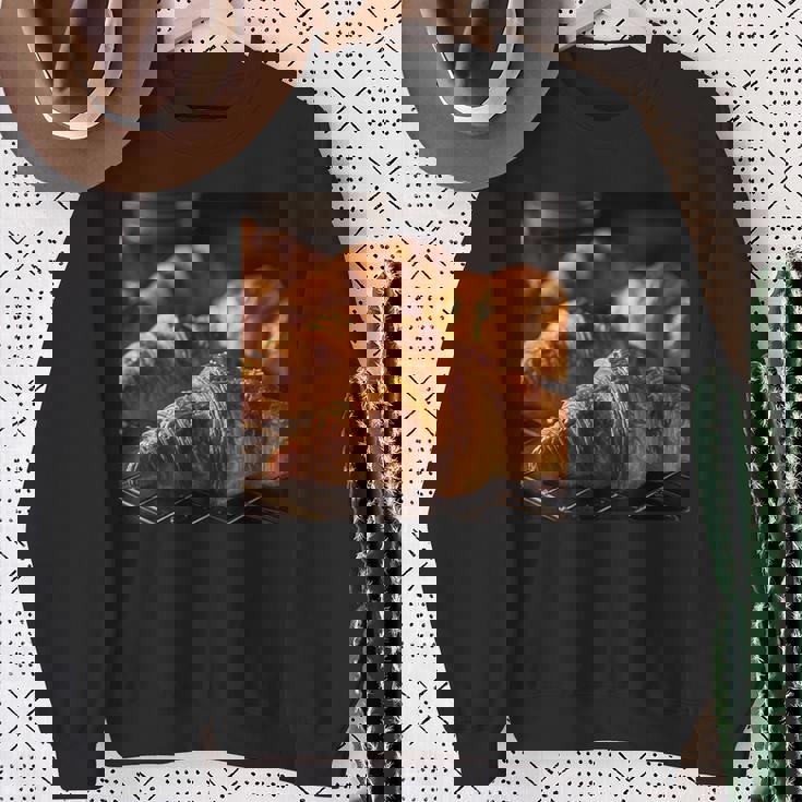 焼きたてのクロワッサン スウェットシャツ 年配の女性への贈り物