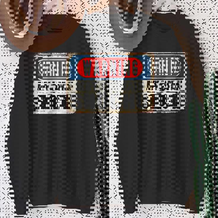 焼酎日本酒面白い警告サインが含まれている可能性があります スウェットシャツ 年配の女性への贈り物