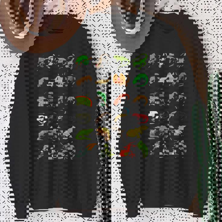 爬虫類 種別 かわいい ヤモリ トカゲ スウェットシャツ 年配の女性への贈り物