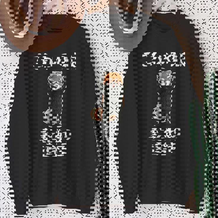 父の日 2025 レッサーパンダ【 こわいのは 妻と娘の 連合軍 】 おもしろ スウェットシャツ 年配の女性への贈り物