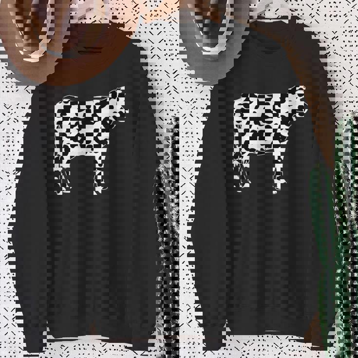 牛柄の服 牛柄 スウェットシャツ 年配の女性への贈り物