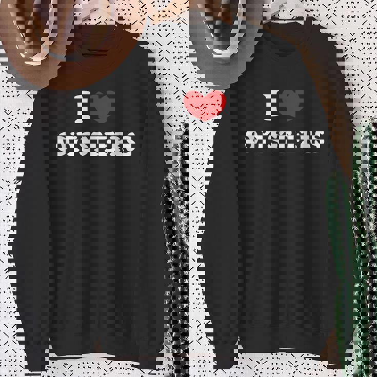 牡蠣大好き、牡蠣が大好き スウェットシャツ 年配の女性への贈り物