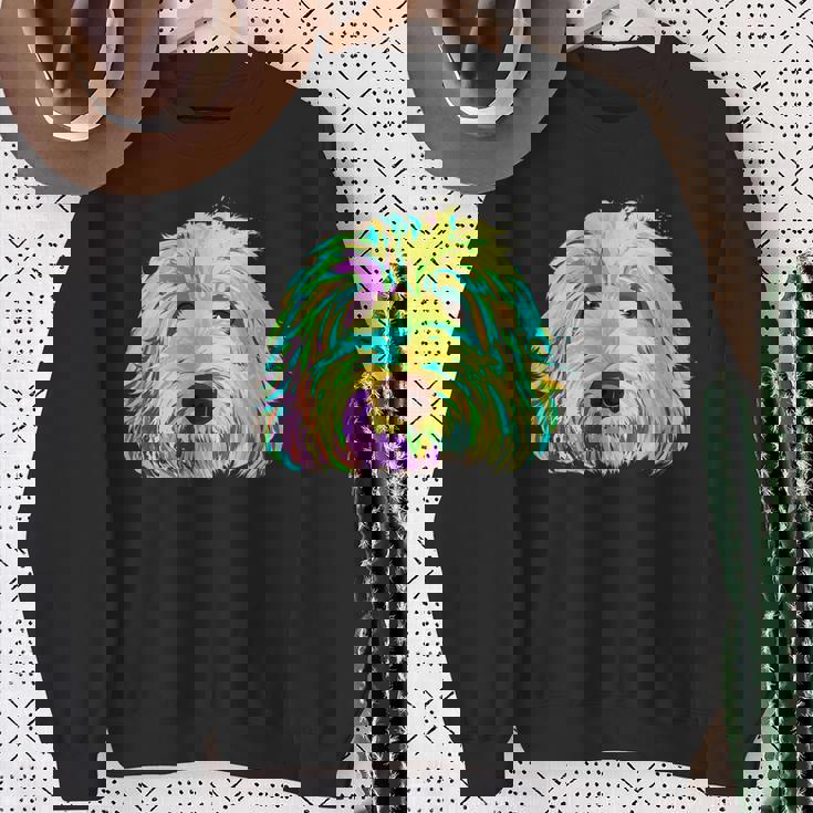 犬 カラフル ラブラドゥードル スウェットシャツ 年配の女性への贈り物