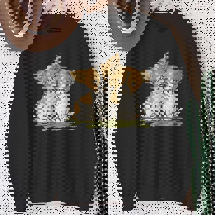 犬 ジャックラッセルテリア いぬ 子犬 ペット かわいい 動物 イラスト スウェットシャツ 年配の女性への贈り物