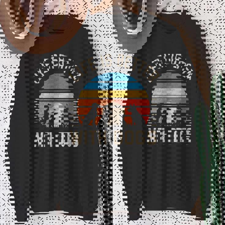 犬と一緒に暮らすのは スウェットシャツ 年配の女性への贈り物