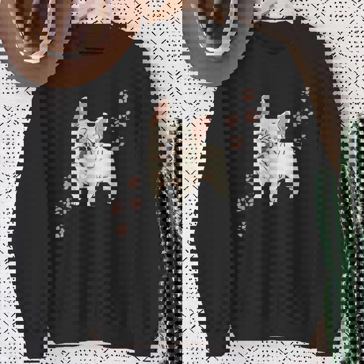 犬のプリントとフレンチブルドッグのグラフィック フレンチブルドッグ スウェットシャツ 年配の女性への贈り物