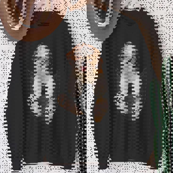 犬好き ギフト シーズー バッグ入り スウェットシャツ 年配の女性への贈り物