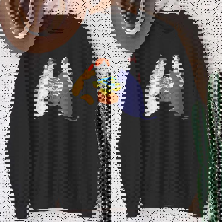 猫 ネコ 麻雀 面白いtシャツ 文字入り メンズ おもしろ 面白い 服 おもしろグッズ ネタ 雀士 スウェットシャツ 年配の女性への贈り物