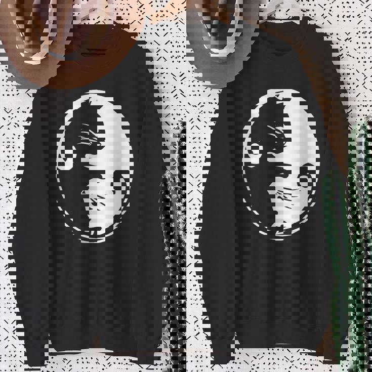 猫の陰陽相互接続 スウェットシャツ 年配の女性への贈り物