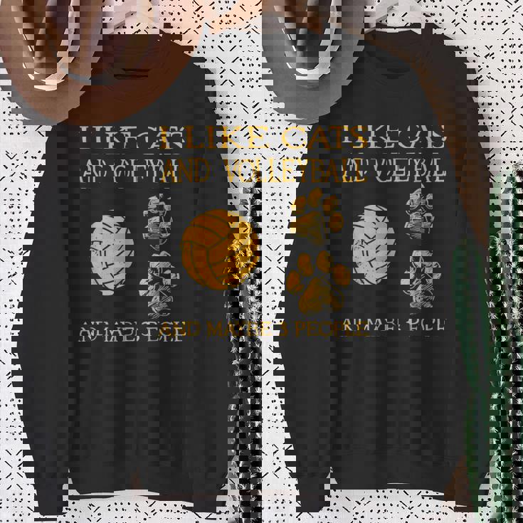 猫やバレーボールが好きで、3人もいるかもしれません。 スウェットシャツ 年配の女性への贈り物