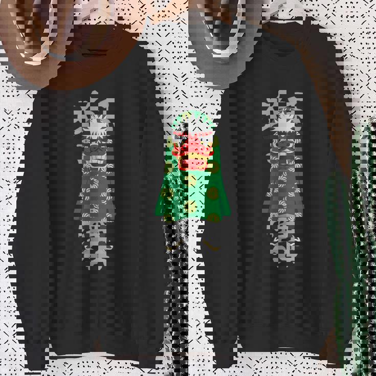 獅子舞 レトロな日本の祭り文化デザイン スウェットシャツ 年配の女性への贈り物