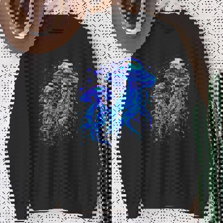 生物発光発光クラゲ スウェットシャツ 年配の女性への贈り物