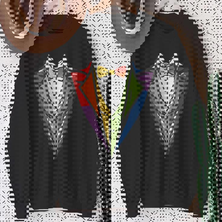 男の子、子供、男性用の幼児用タキシードコスチューム。かわいいレインボータキシード。 スウェットシャツ 年配の女性への贈り物