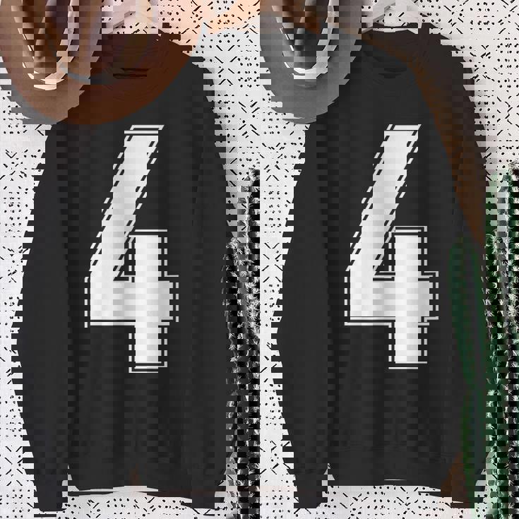 番号4 Fourports アスレチック チーム ジャージー バーシティ ユニフォーム スウェットシャツ 年配の女性への贈り物