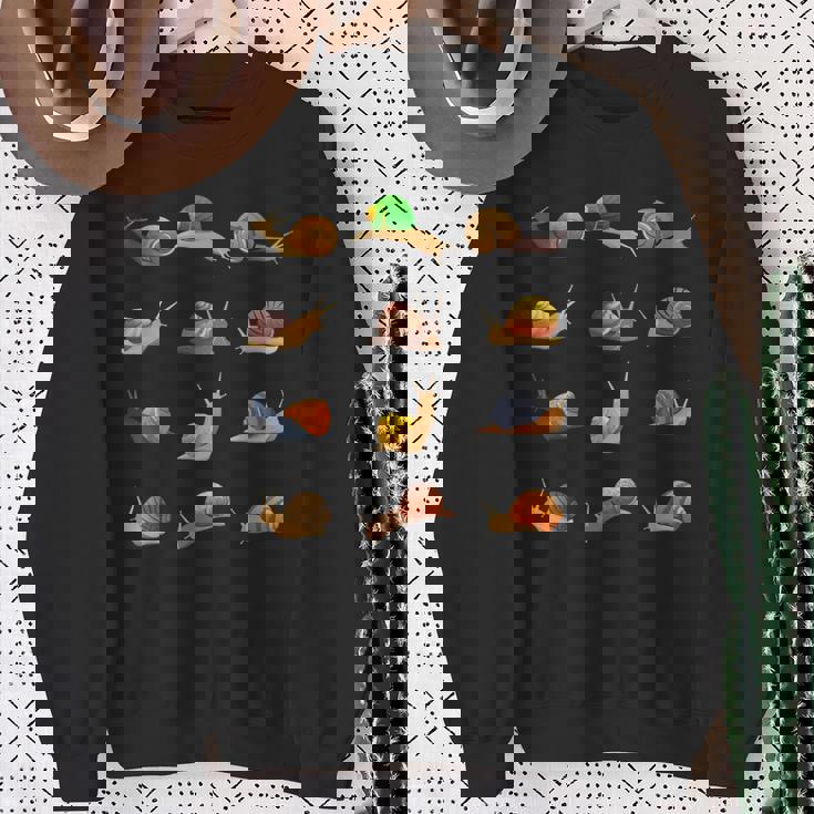 おもしろ 異なったカタツムリギフト キッズ メンズ レディース クールな貝殻 スウェットシャツ 年配の女性への贈り物