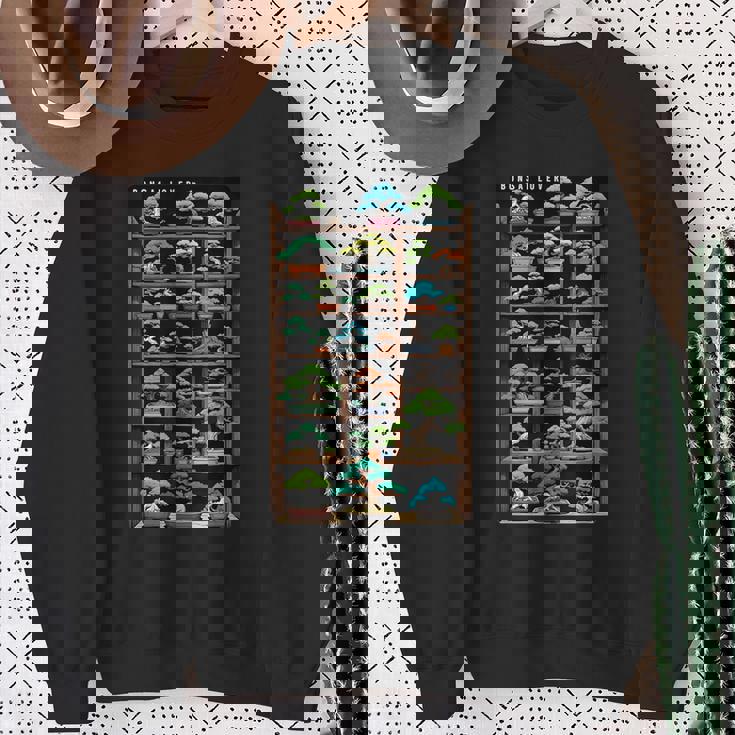 盆栽好きの棚盆栽 スウェットシャツ 年配の女性への贈り物