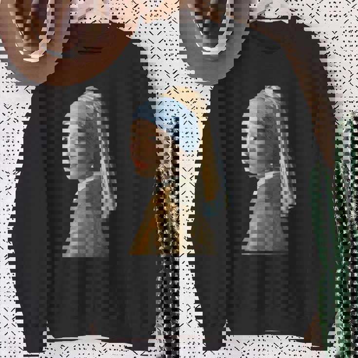 真珠の耳飾りの少女／フェルメール（切り抜き）【世界の名画】Johannesermeer 青いターバン 美術館アート スウェットシャツ 年配の女性への贈り物