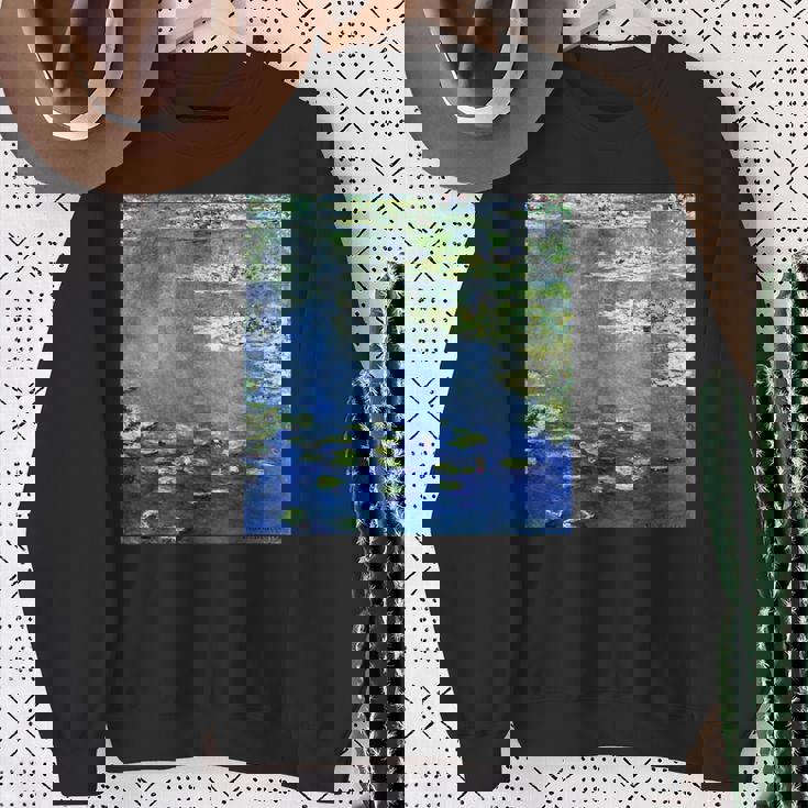 睡蓮の絵 スウェットシャツ 年配の女性への贈り物