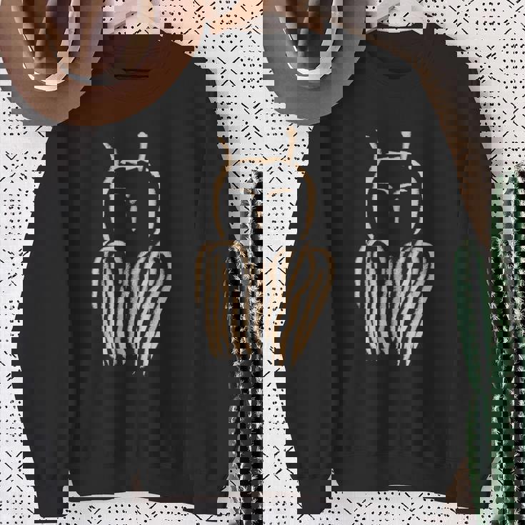 石器時代の洞窟壁画 フクロウの洞窟壁画 洞窟壁画 洞窟壁画 スウェットシャツ 年配の女性への贈り物