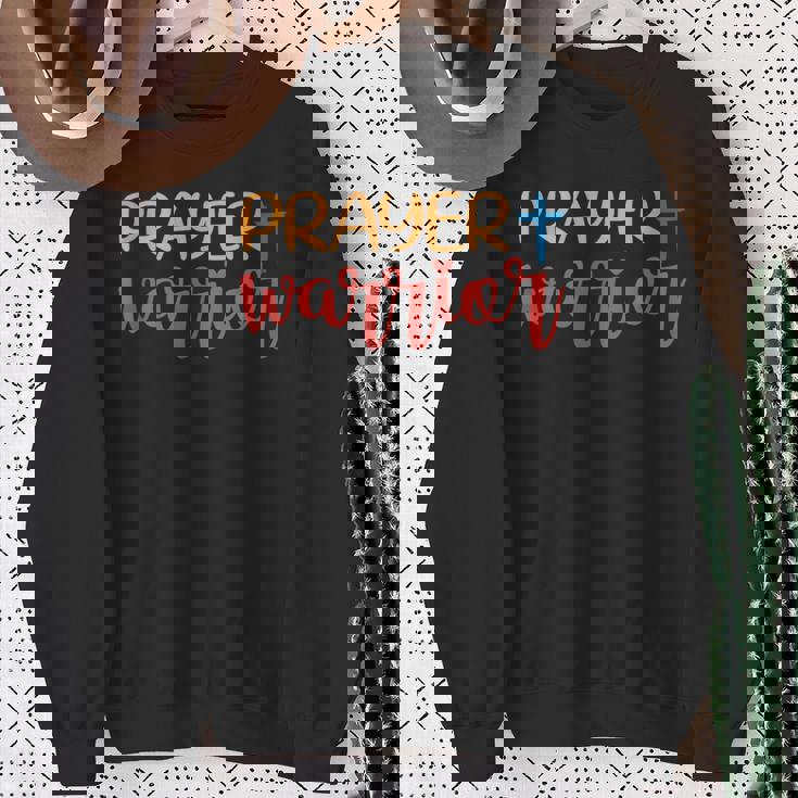 祈り 戦士 神 信仰 イエス スウェットシャツ 年配の女性への贈り物