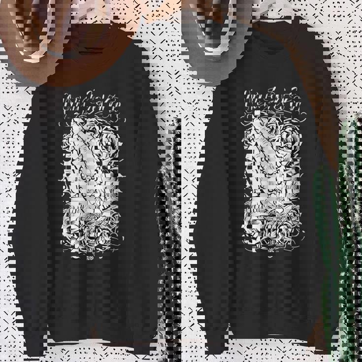 神だけが私を裁くことができるローライダーアートチカーノカルチャー スウェットシャツ 年配の女性への贈り物