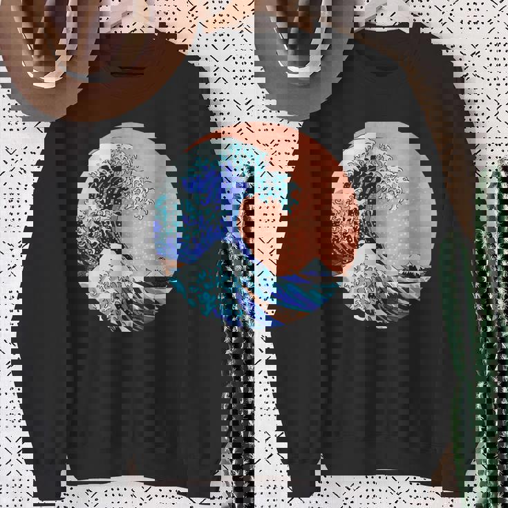 神奈川の偉大な波 日本製 スウェットシャツ 年配の女性への贈り物