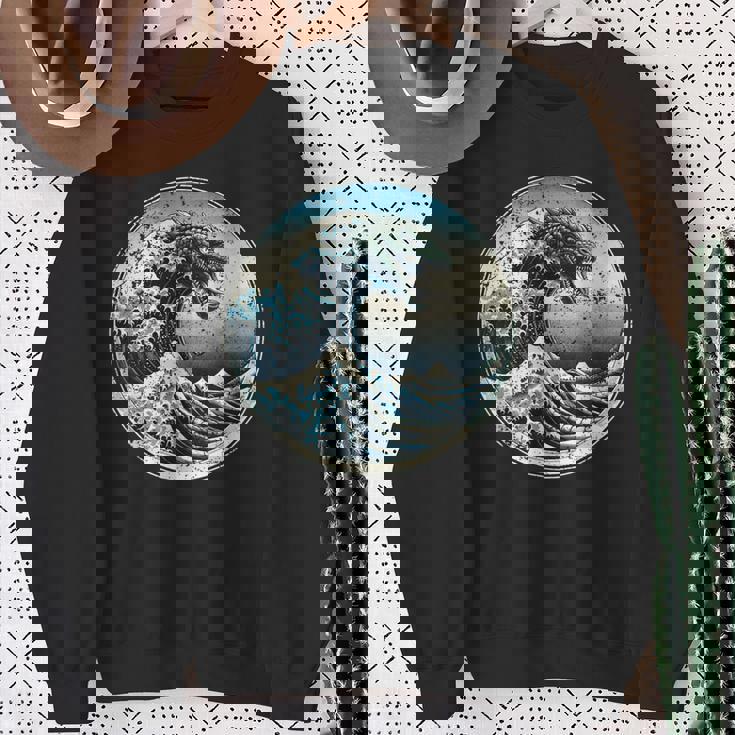 神奈川沖グレートウェーブウィズガメラ スウェットシャツ 年配の女性への贈り物