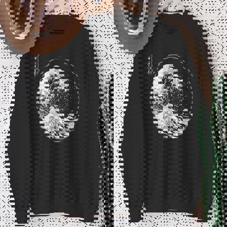 神奈川沖大波 北斎日本美術 スウェットシャツ 年配の女性への贈り物