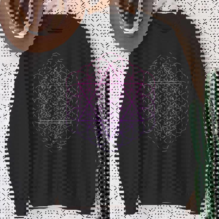 神聖幾何学 フラワーオブライフ 六芒星 スウェットシャツ 年配の女性への贈り物