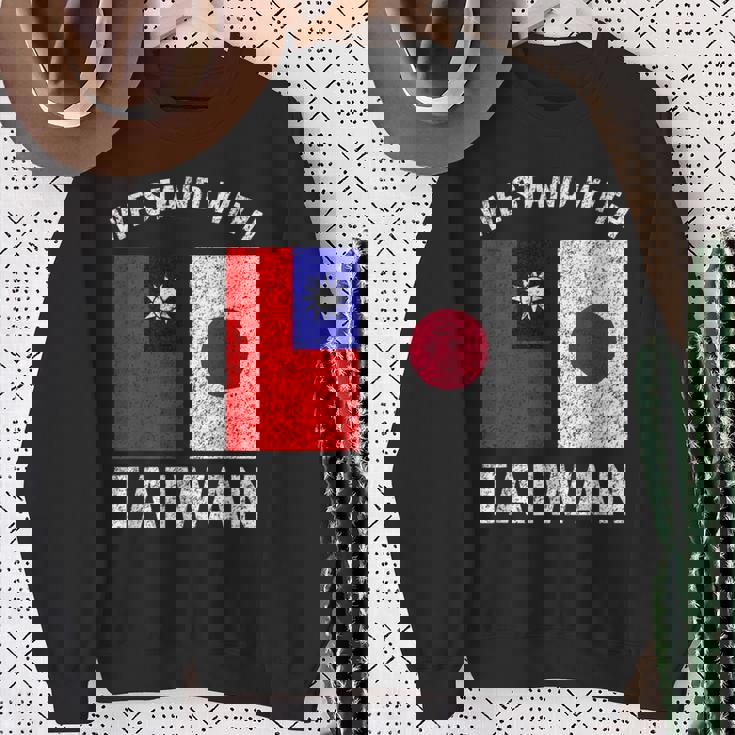 私たちは台湾と一緒に立ちます 日本 スウェットシャツ 年配の女性への贈り物