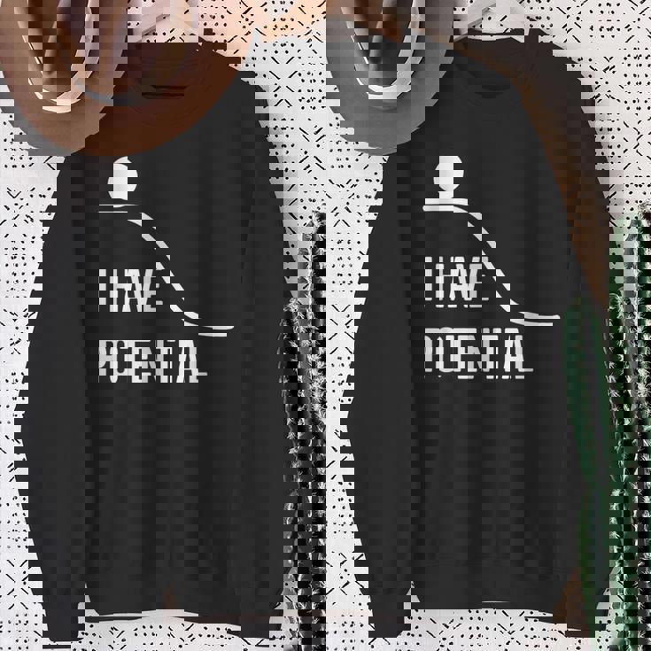 私には潜在的なエネルギーがあります-面白い物理学 スウェットシャツ 年配の女性への贈り物