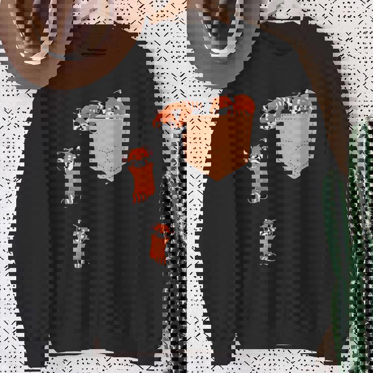 私のポケットファニーで家族のレッドパンダ スウェットシャツ 年配の女性への贈り物