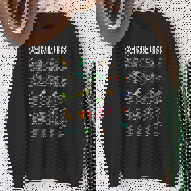 私の恐竜アルファベット爬虫類恐竜化石職業趣味 スウェットシャツ 年配の女性への贈り物