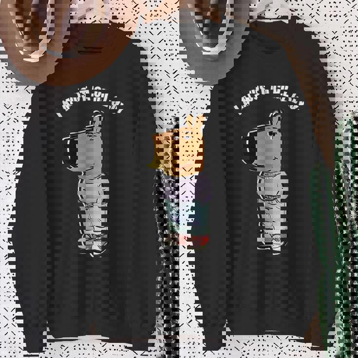 私の新しいキャラクターはチル・ガイ・ファニー・アイ・アム・ア・チル・ガイ スウェットシャツ 年配の女性への贈り物