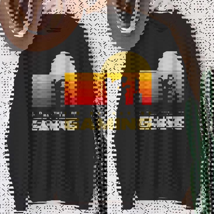 私はむしろゲームをしたい スウェットシャツ 年配の女性への贈り物