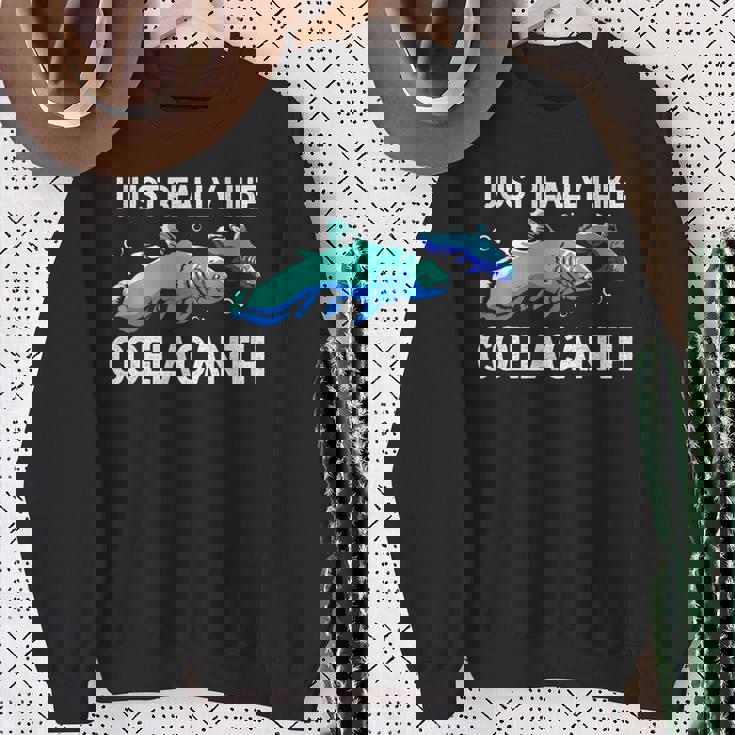 私はシーラカンスが本当に好きです スウェットシャツ 年配の女性への贈り物