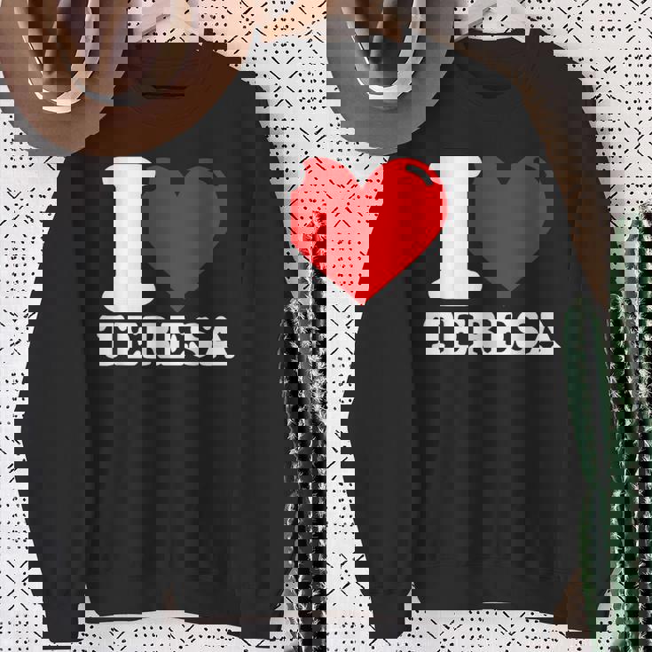 私はテレサが大好きです スウェットシャツ 年配の女性への贈り物