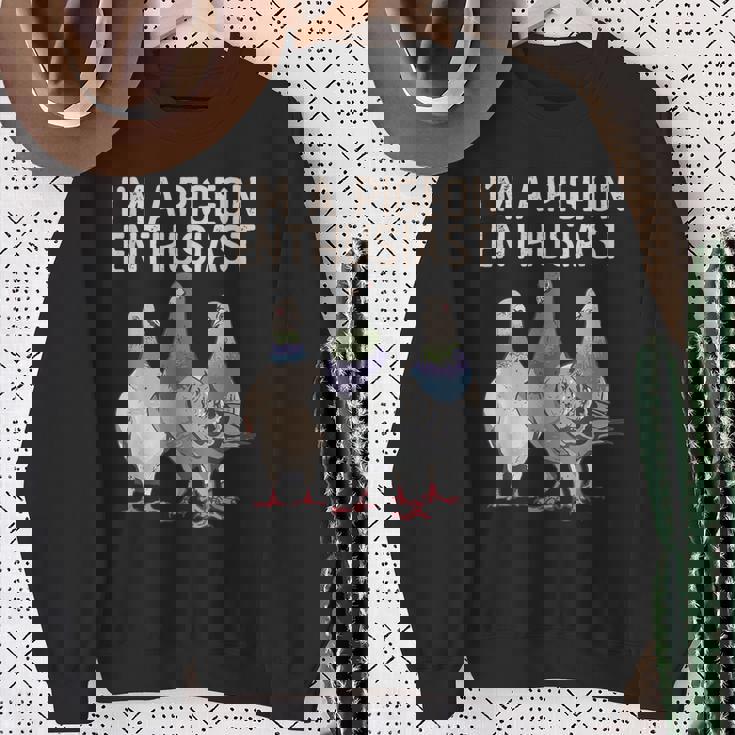 私はハト愛好家ですハト好き スウェットシャツ 年配の女性への贈り物