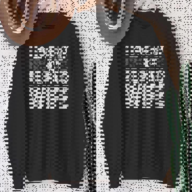 私は私の熱いフィリピン人の妻が大好きです-面白いフィリピン スウェットシャツ 年配の女性への贈り物