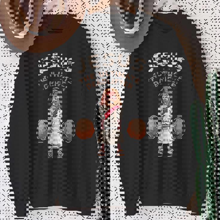 究極のデッドリフターのイエス 面白いイエス デッドリフト スウェットシャツ 年配の女性への贈り物