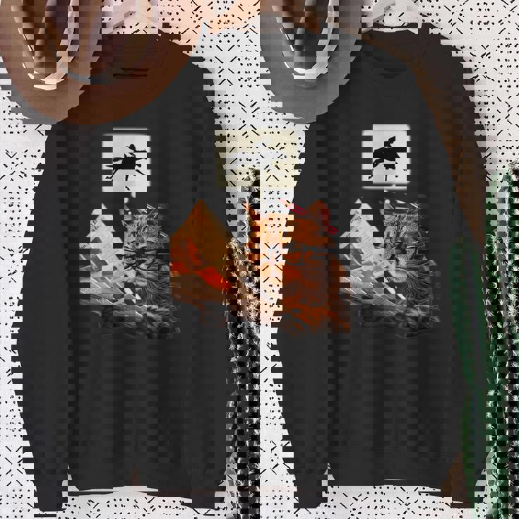 競馬 猫 ネコ 面白いtシャツ 馬tシャツ ウマ レース 馬 乗馬 メンズ おもしろグッズ ネタ 大人 男性 スウェットシャツ 年配の女性への贈り物