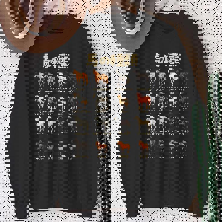 競馬 馬tシャツ 馬の種類 おもしろ ウマ レース 馬 乗馬 競馬 面白いtシャツ メンズ グッズ ネタ 大人 男性 スウェットシャツ 年配の女性への贈り物