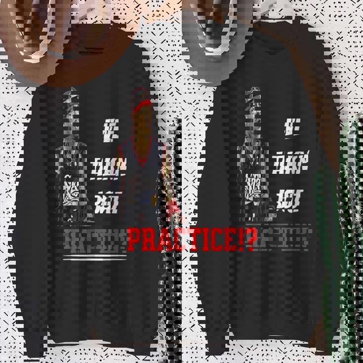 練習について話しています面白いアイバーソンその答え スウェットシャツ 年配の女性への贈り物