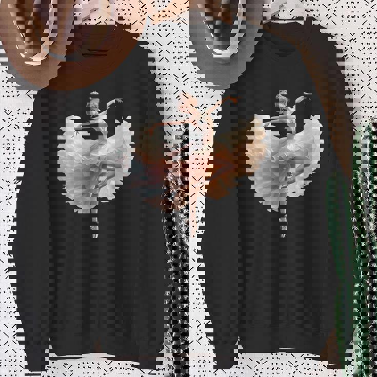 美しいバレリーナガール ダンシングバレエ水彩画 スウェットシャツ 年配の女性への贈り物