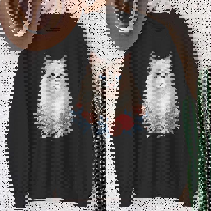 美しいラグドール猫 スウェットシャツ 年配の女性への贈り物