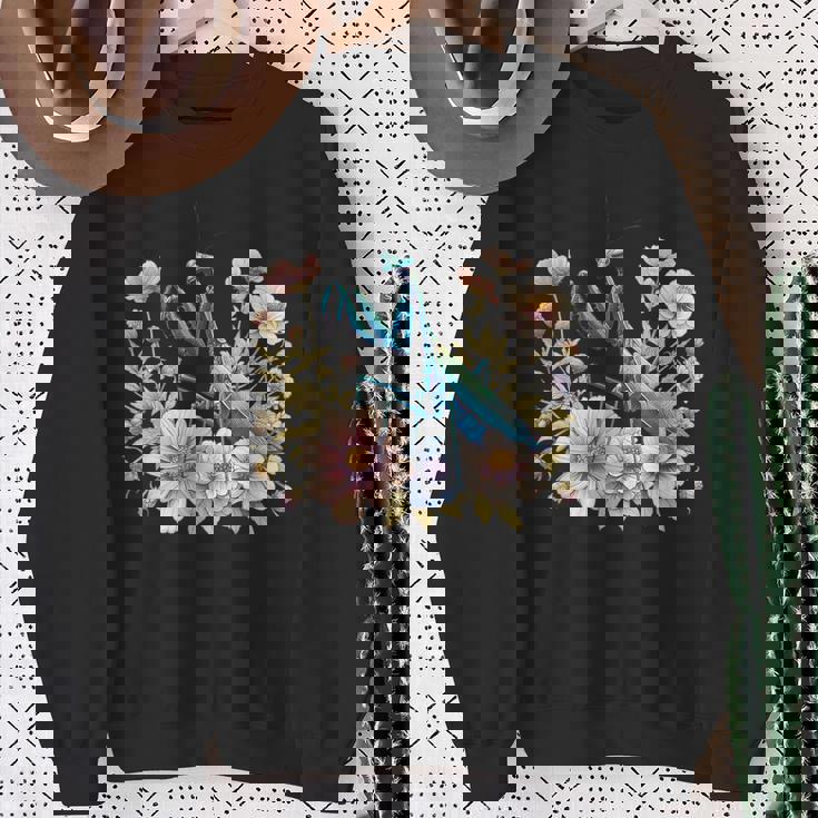 美しい昆虫アート カマキリ スウェットシャツ 年配の女性への贈り物