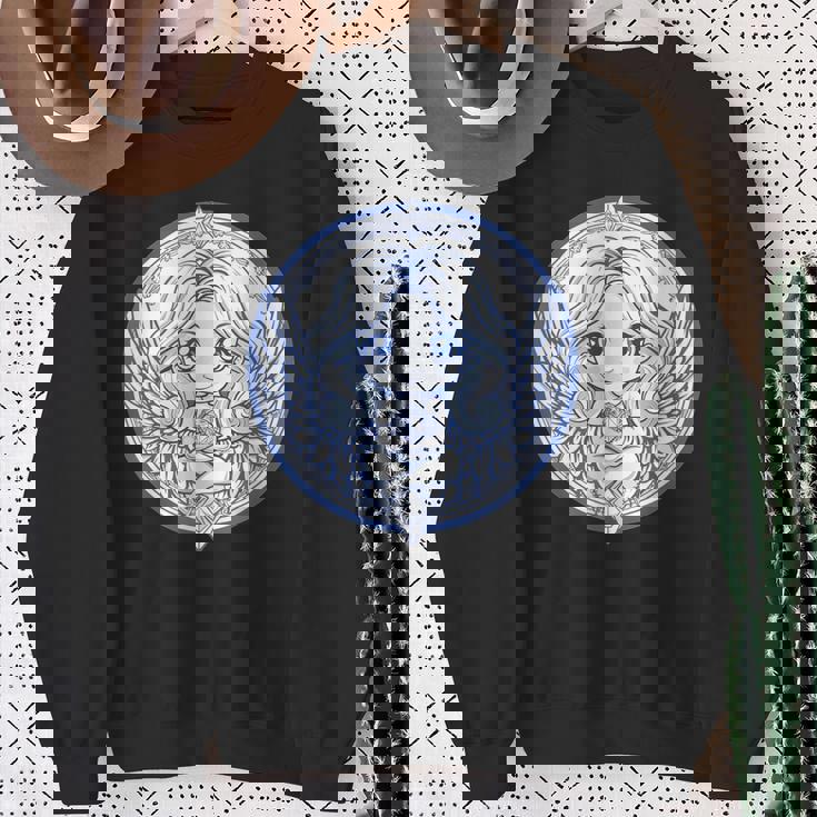 美的天使 I かわいい天使 スウェットシャツ 年配の女性への贈り物