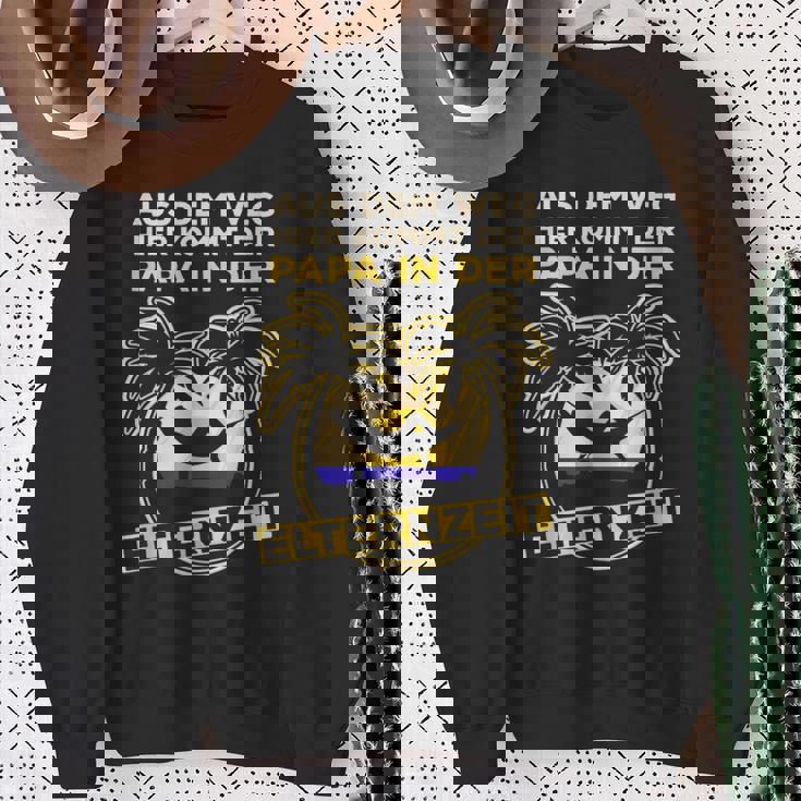 メンズ 育児休暇 父親 育児休暇中のお父さん スウェットシャツ 年配の女性への贈り物