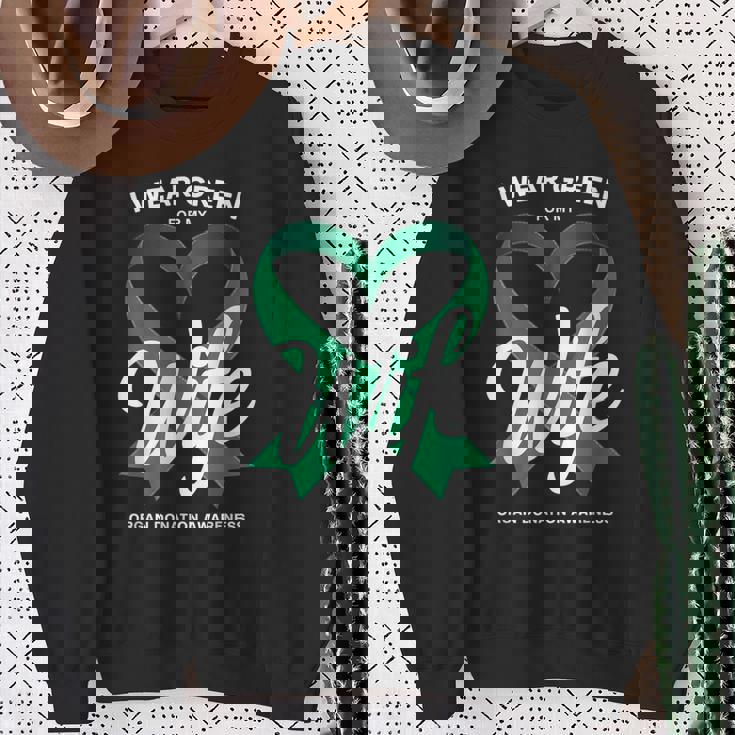 臓器提供者 グリーンリボン 臓器提供啓発 スウェットシャツ 年配の女性への贈り物