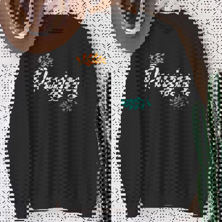 自然と環境のプログ スウェットシャツ 年配の女性への贈り物